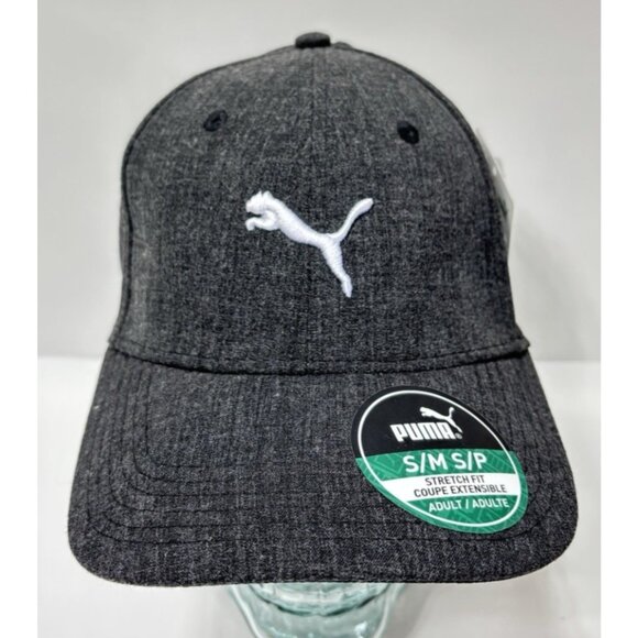 Men's Puma Stretch Fit S/M Adult Hat Cap Dark Grey Brand New - Picture 1 of 9